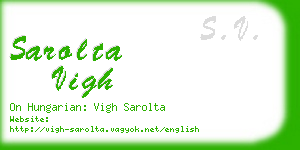 sarolta vigh business card